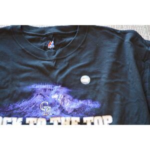 Vintage Colorado Rockies 2007 World Series Shirt Majestic 2XL Rock To The Top